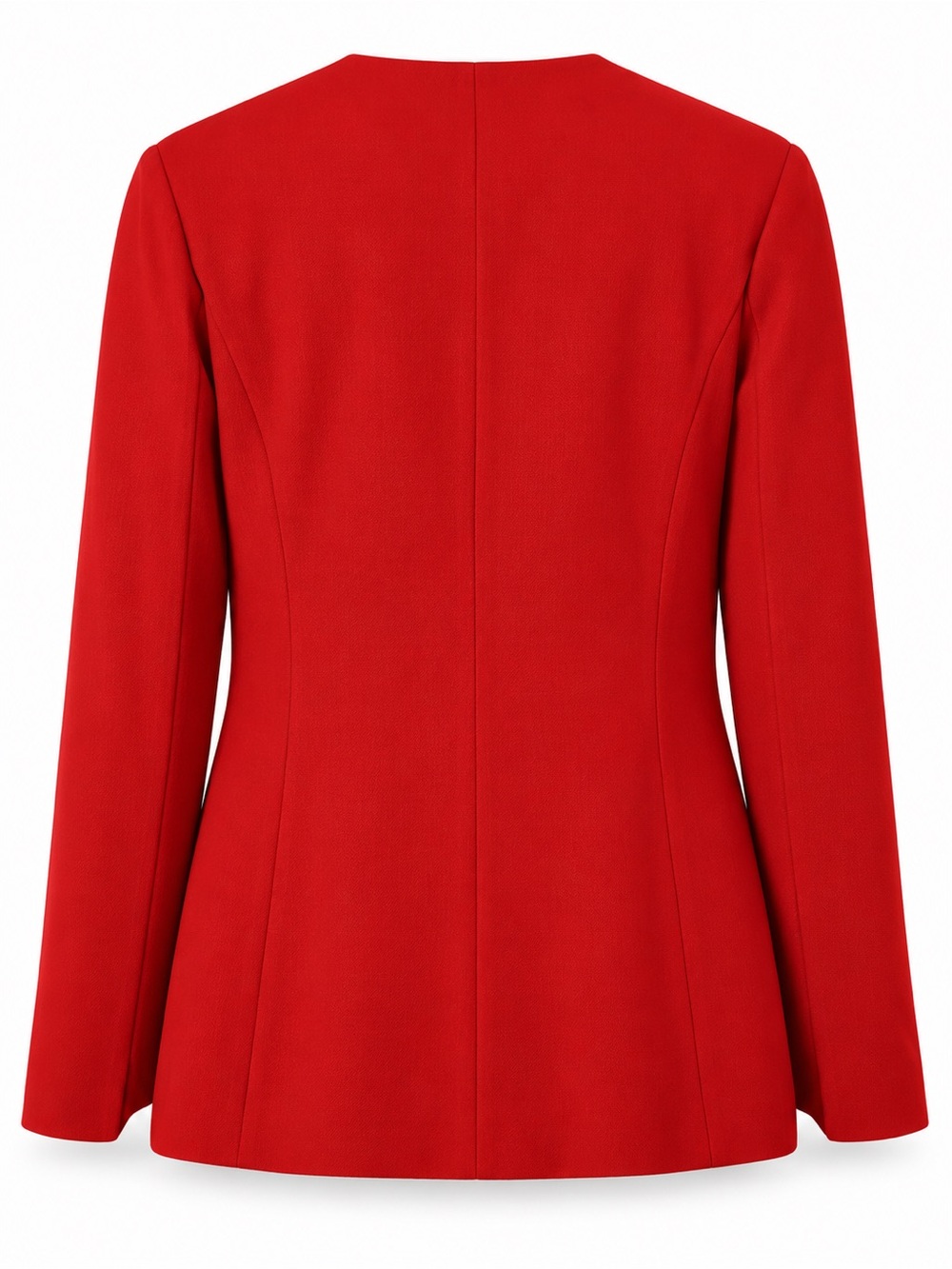 Women's Structured Red Blazer Jacket